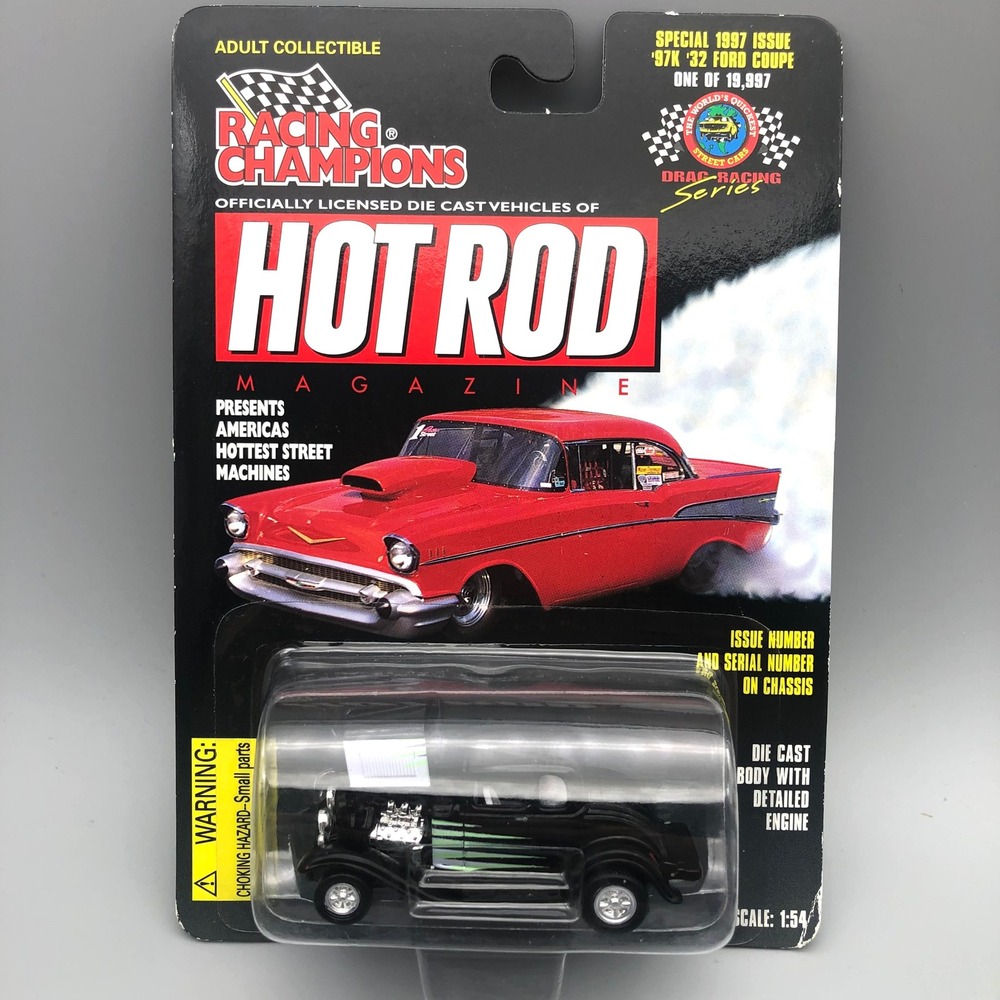 Racing Champions Hot Rod 1932 Ford Coupe Black 1/54 Scale Diecast Drag Racing
